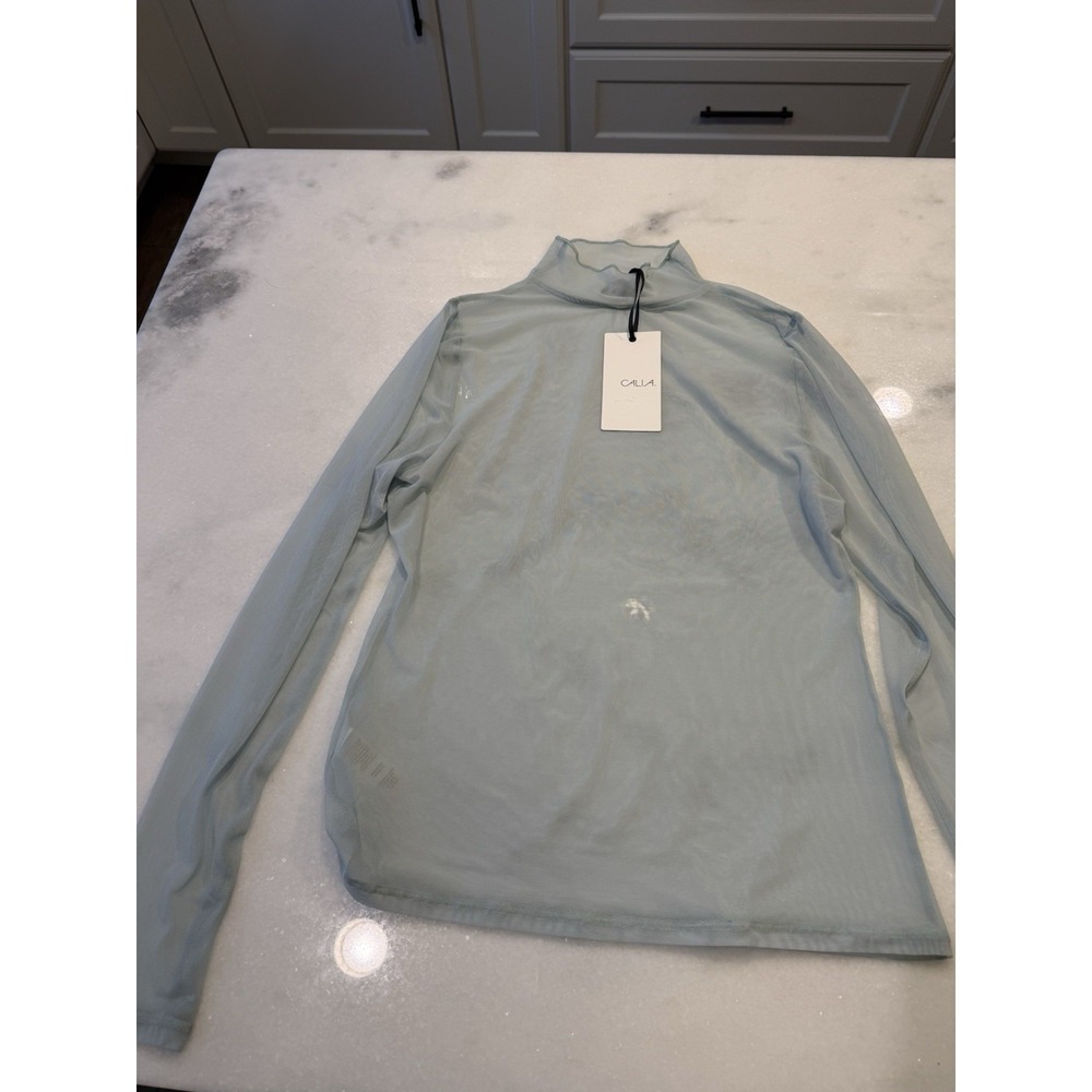 New CALIA by Carrie Underwood Sheer Long Sleeve Top Women's Large